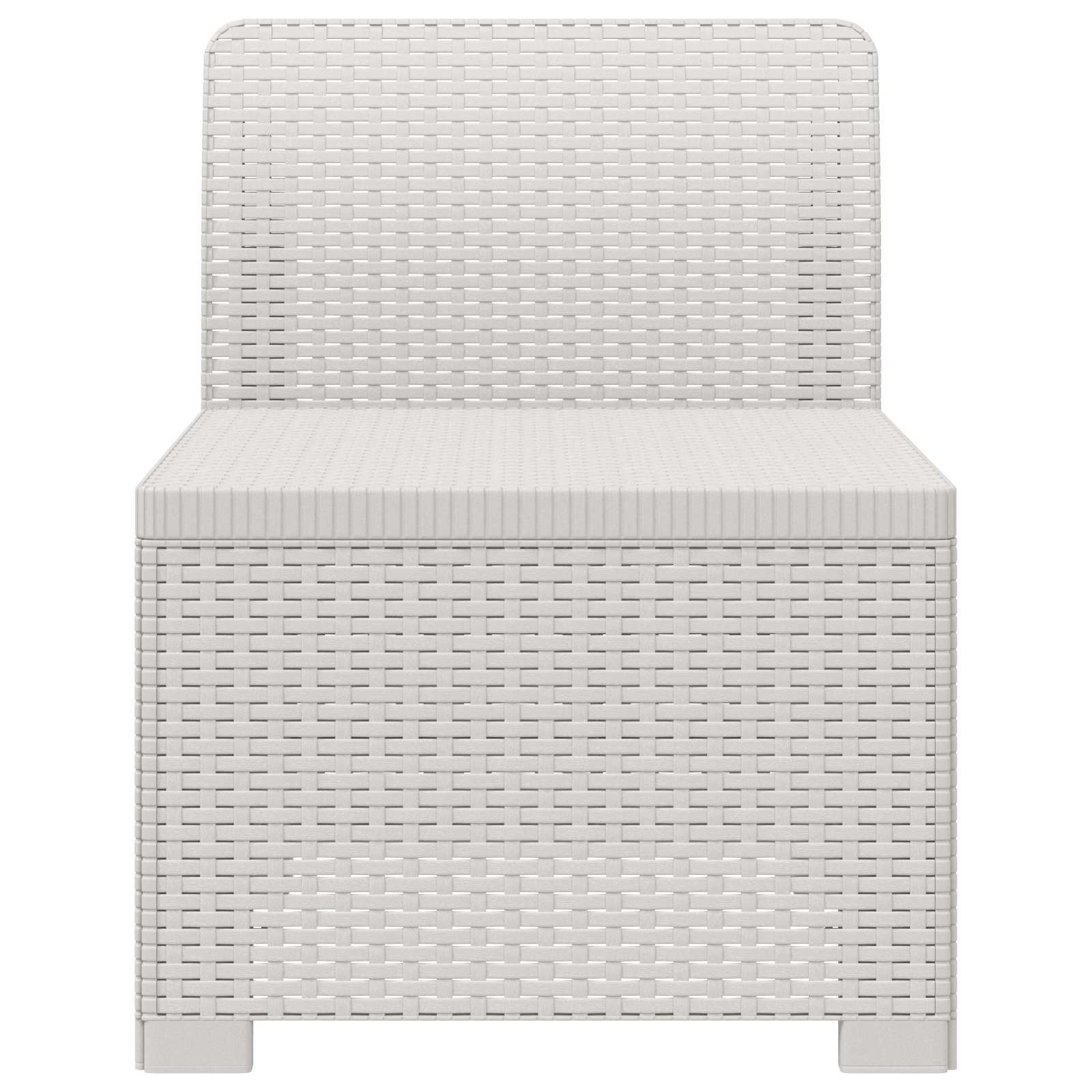 vidaXL Sofa Ogrodowa 1-osobowa w Wyglądzie Rattanowym PP Biały