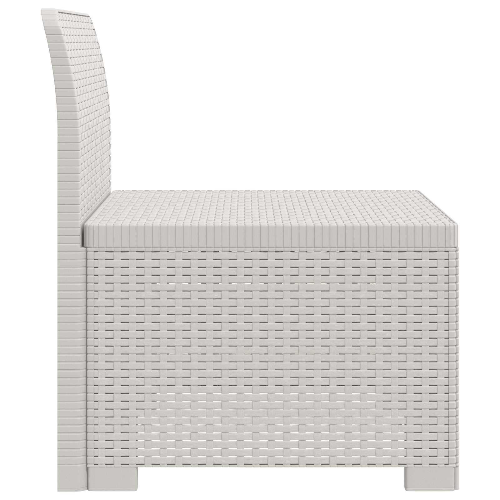 vidaXL Sofa Ogrodowa 1-osobowa w Wyglądzie Rattanowym PP Biały