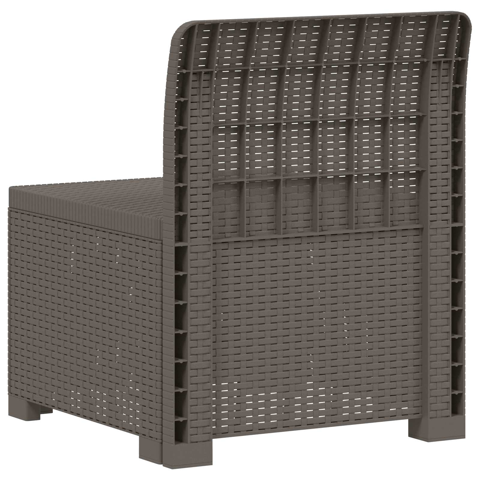 vidaXL Sofa Ogrodowa 1-osobowa w Wyglądzie Rattanowym PP jasnoszary