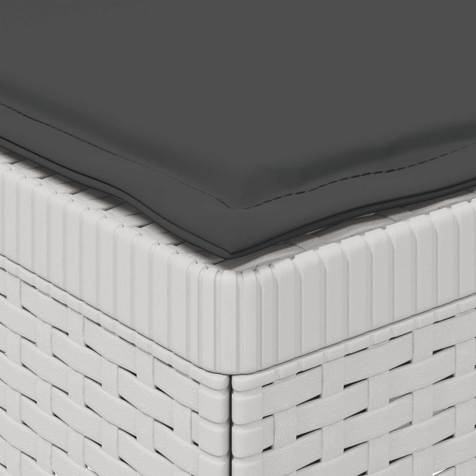 vidaXL Sofa Ogrodowa 1-osobowa z Poduszką w Wyglądzie Rattanowym PP
