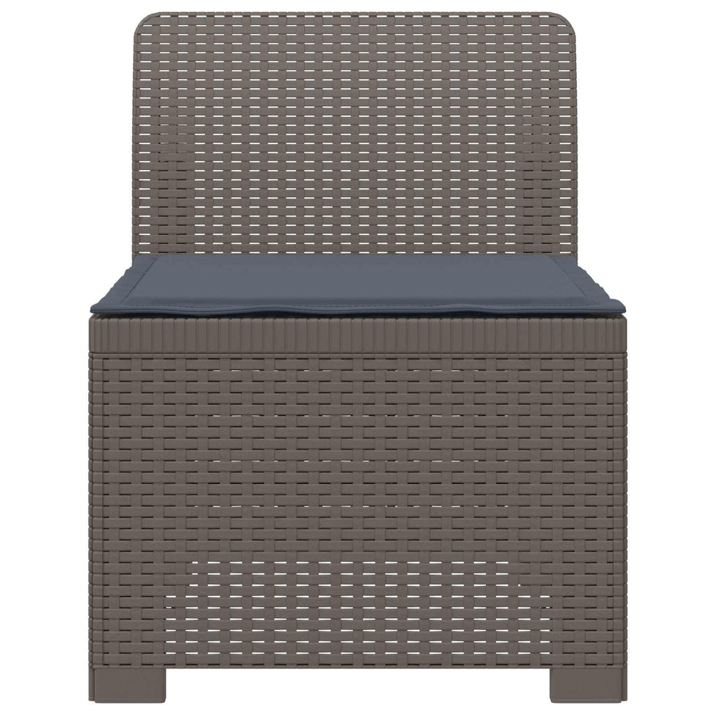 vidaXL Sofa Ogrodowa 1-osobowa z Poduszką w Wyglądzie Rattanowym PP