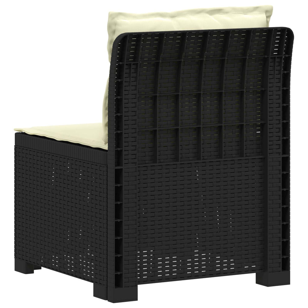 vidaXL Sofa Ogrodowa 1-osobowa z Poduszkami w Wyglądzie Rattanowym PP
