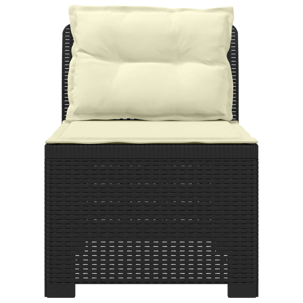 vidaXL Sofa Ogrodowa 1-osobowa z Poduszkami w Wyglądzie Rattanowym PP