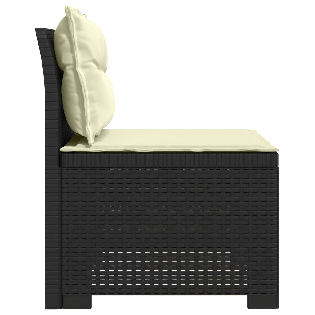 vidaXL Sofa Ogrodowa 1-osobowa z Poduszkami w Wyglądzie Rattanowym PP