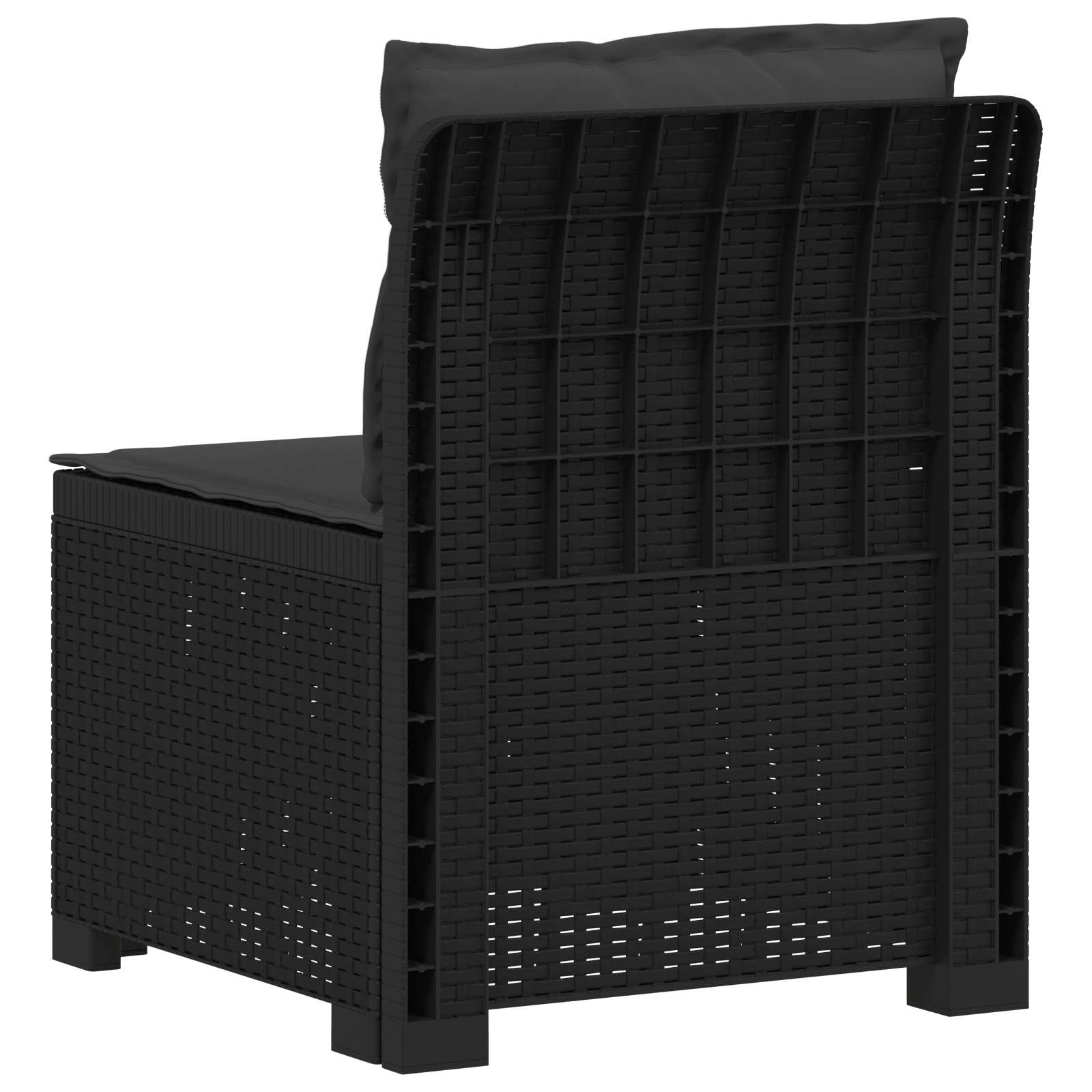 vidaXL Sofa Ogrodowa 1-osobowa z Poduszkami w Wyglądzie Rattanowym PP