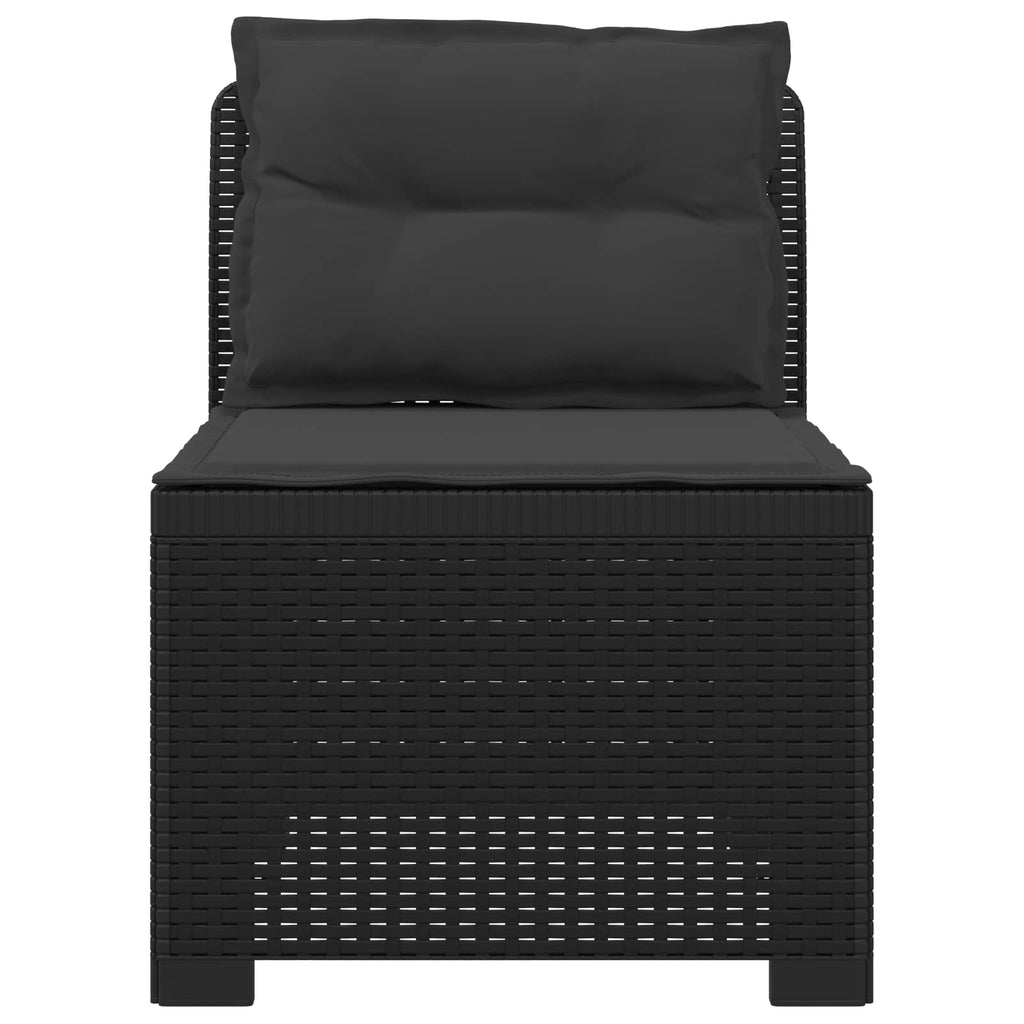 vidaXL Sofa Ogrodowa 1-osobowa z Poduszkami w Wyglądzie Rattanowym PP
