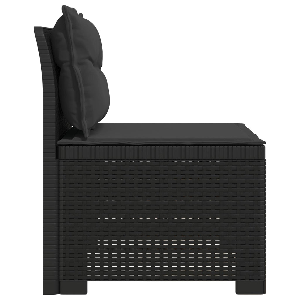 vidaXL Sofa Ogrodowa 1-osobowa z Poduszkami w Wyglądzie Rattanowym PP
