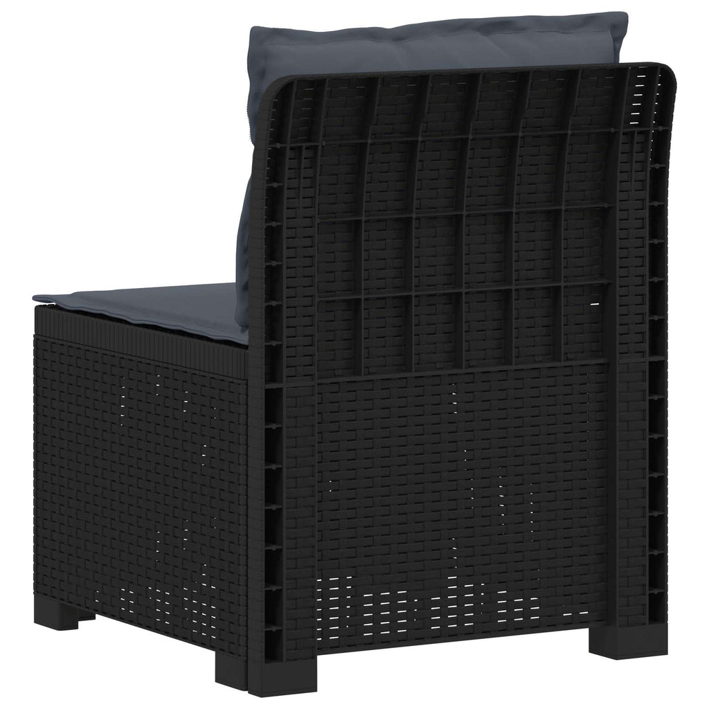 vidaXL Sofa Ogrodowa 1-osobowa z Poduszkami w Wyglądzie Rattanowym PP