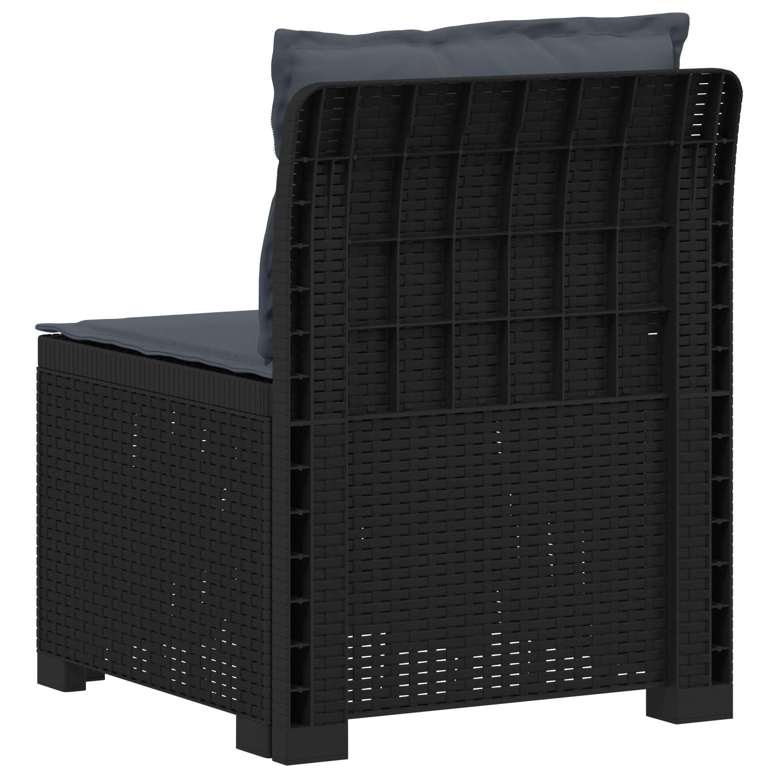 vidaXL Sofa Ogrodowa 1-osobowa z Poduszkami w Wyglądzie Rattanowym PP