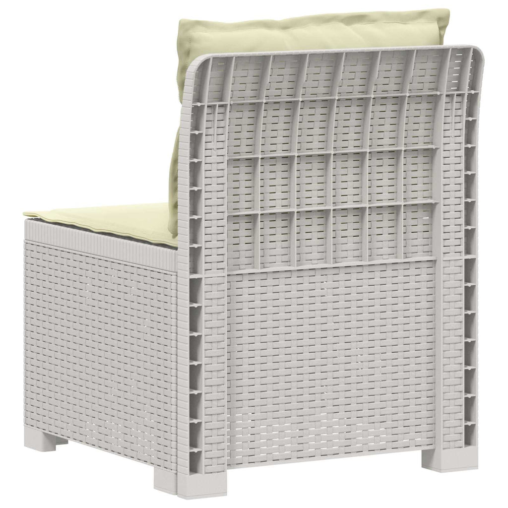 vidaXL Sofa Ogrodowa 1-osobowa z Poduszkami w Wyglądzie Rattanowym PP