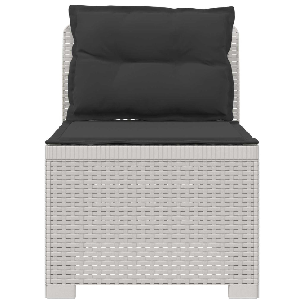 vidaXL Sofa Ogrodowa 1-osobowa z Poduszkami w Wyglądzie Rattanowym PP