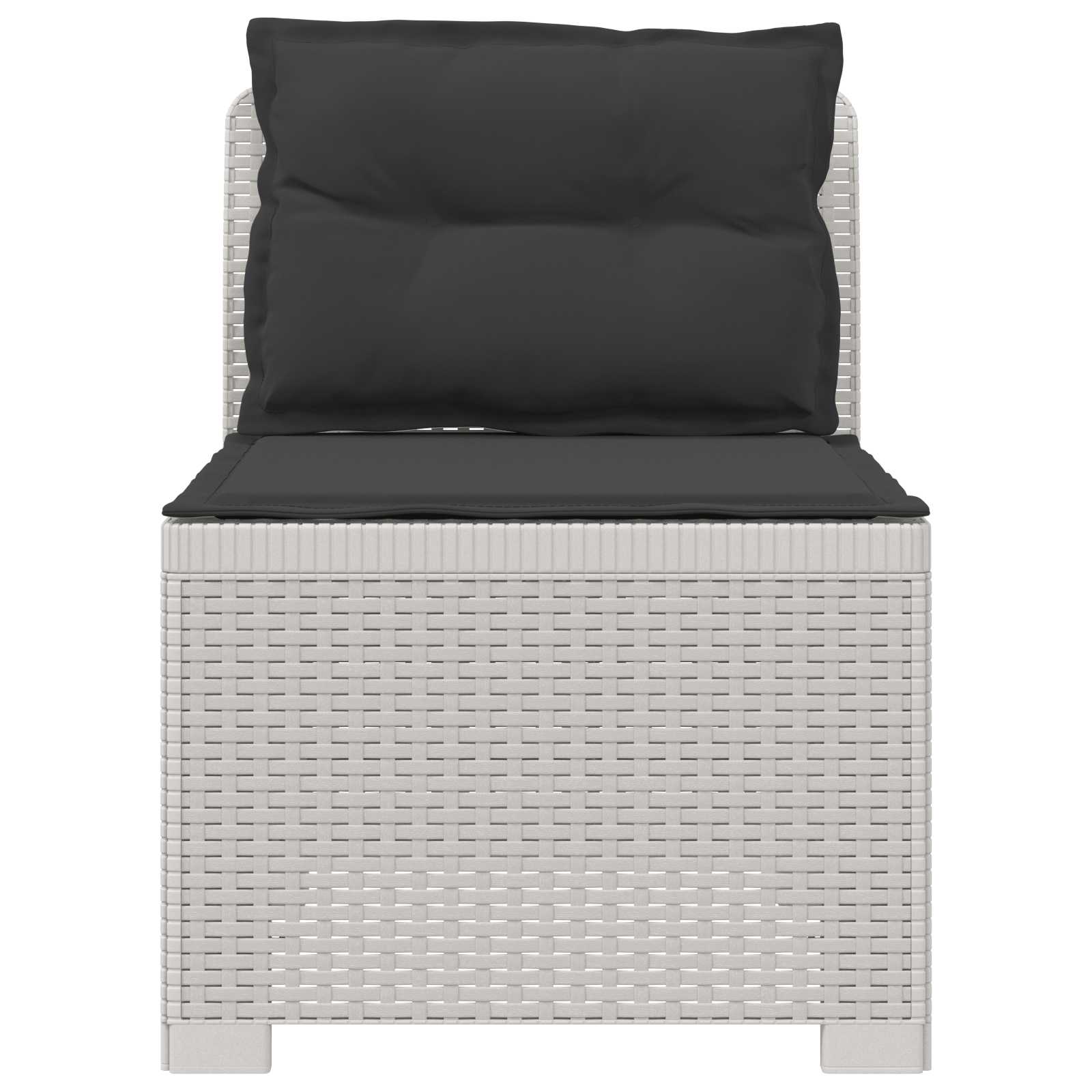 vidaXL Sofa Ogrodowa 1-osobowa z Poduszkami w Wyglądzie Rattanowym PP
