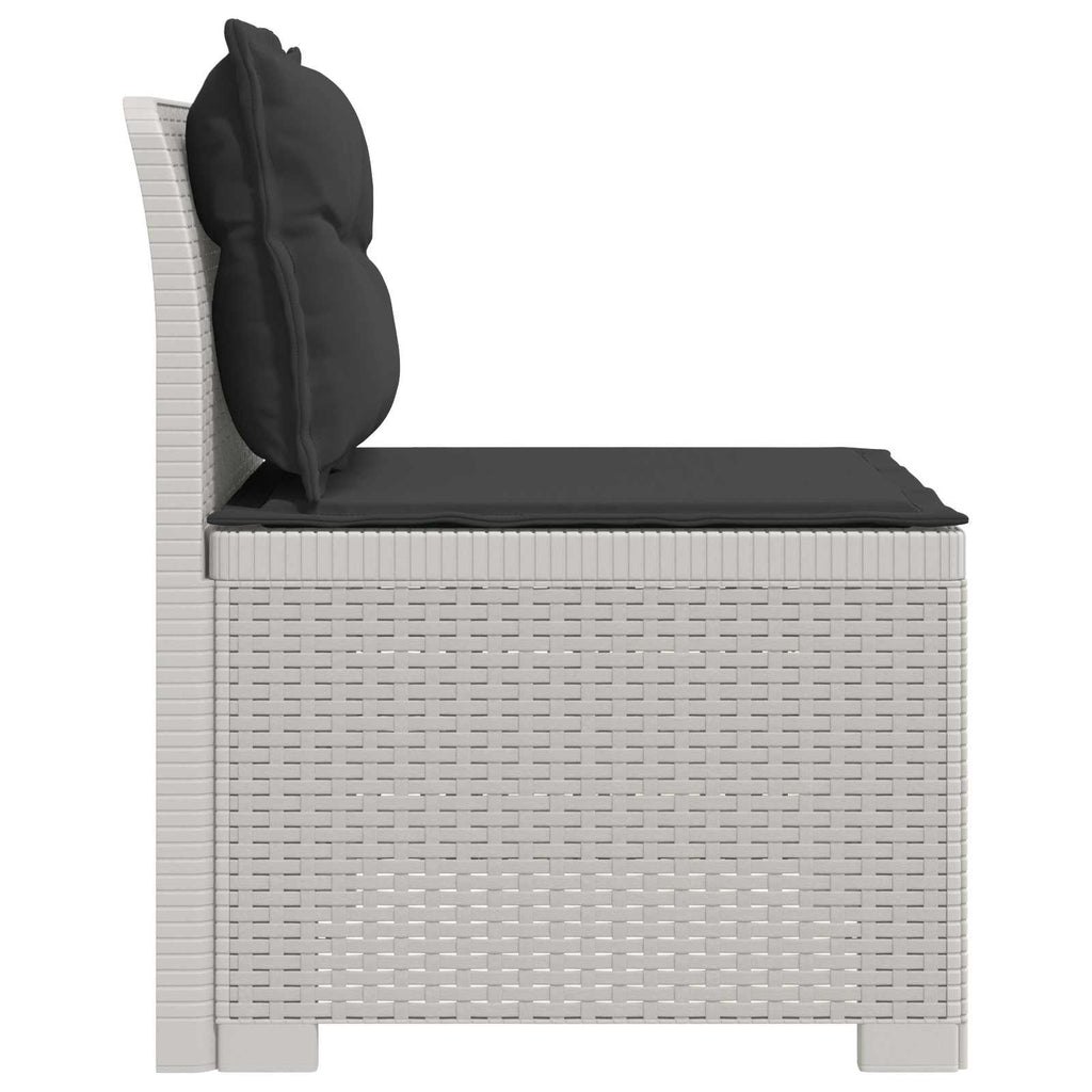 vidaXL Sofa Ogrodowa 1-osobowa z Poduszkami w Wyglądzie Rattanowym PP