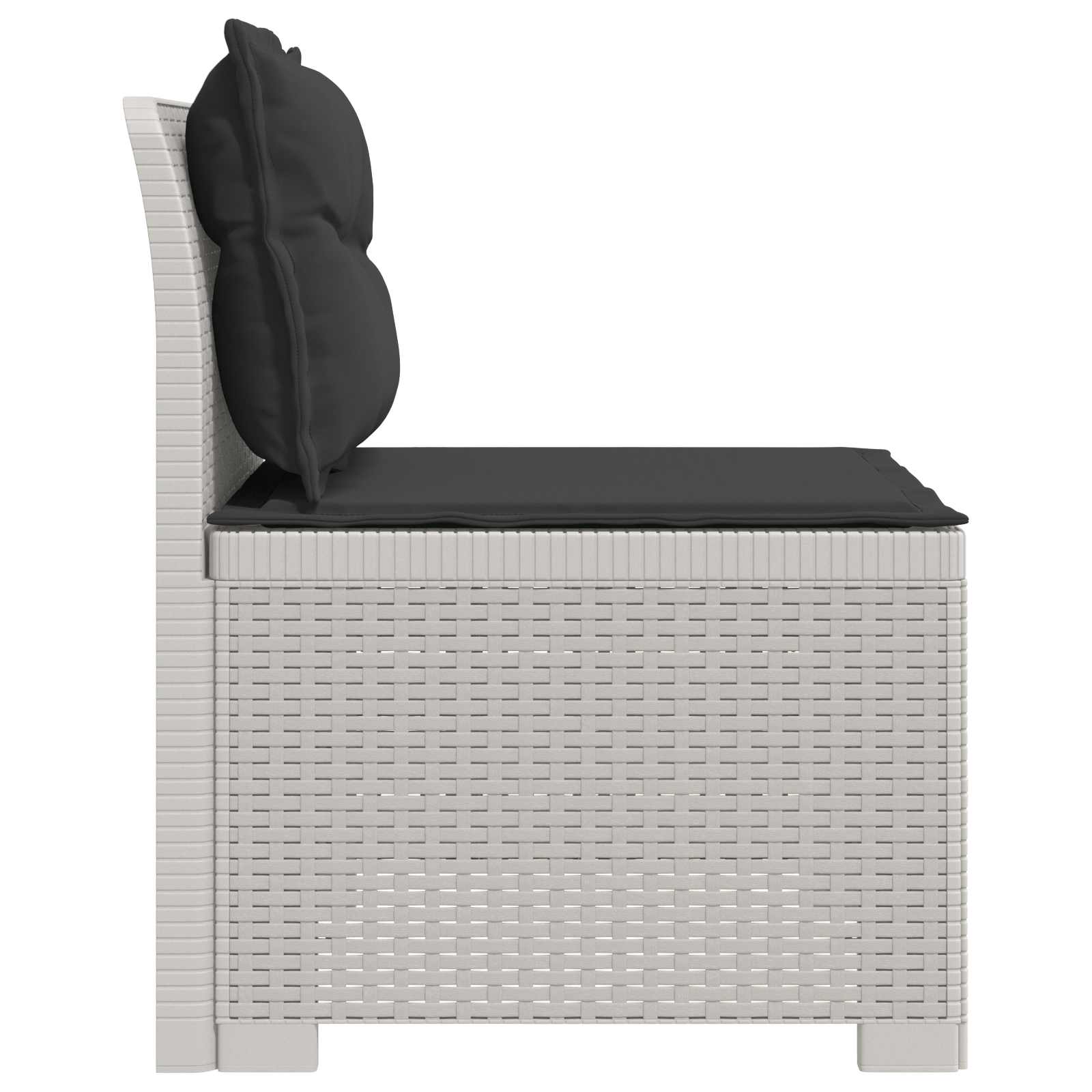 vidaXL Sofa Ogrodowa 1-osobowa z Poduszkami w Wyglądzie Rattanowym PP