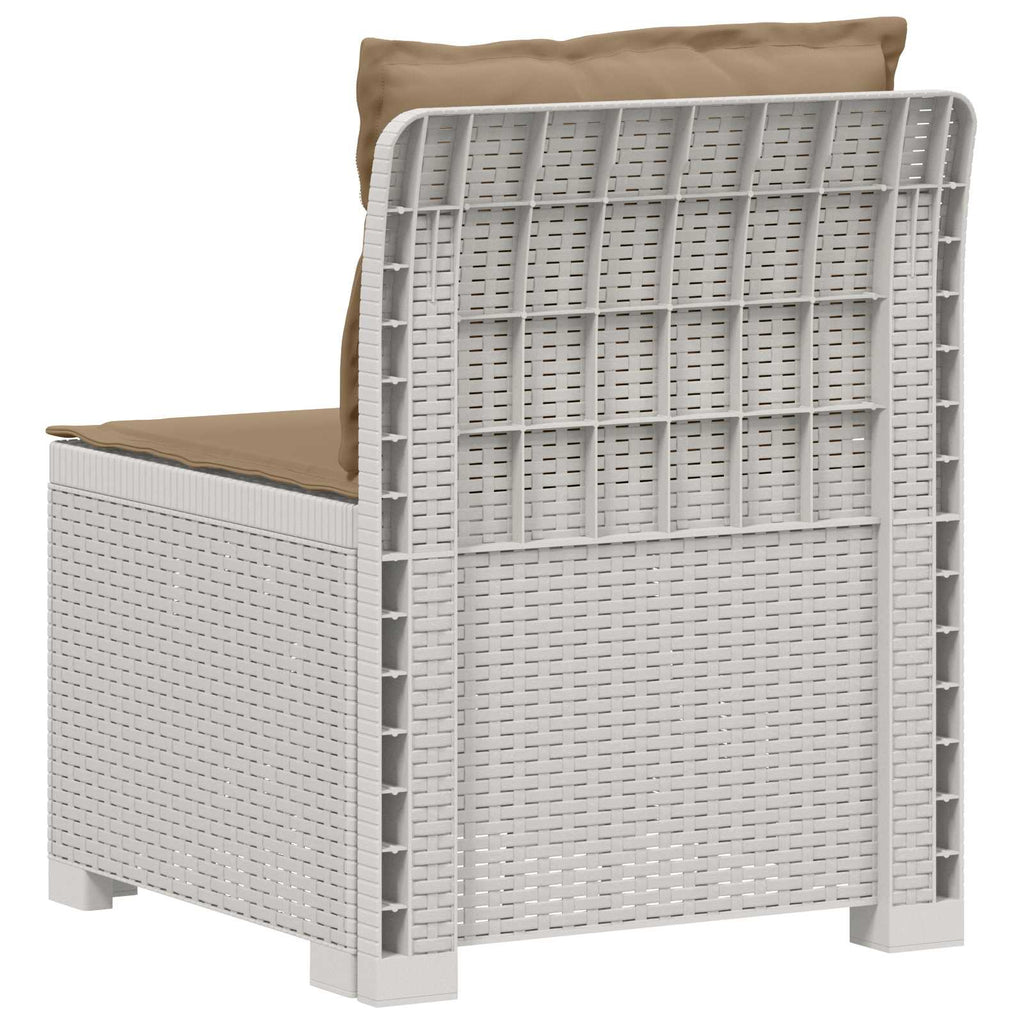vidaXL Sofa Ogrodowa 1-osobowa z Poduszkami w Wyglądzie Rattanowym PP