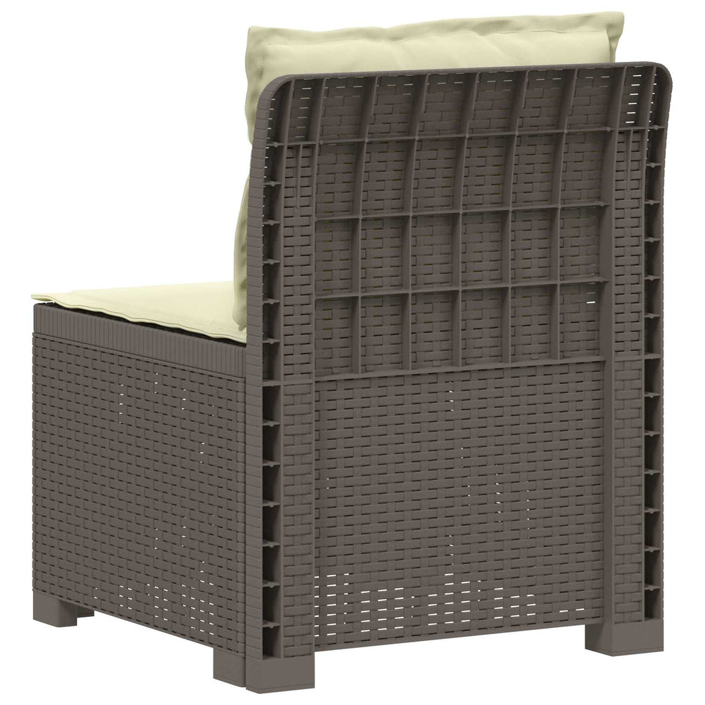 vidaXL Sofa Ogrodowa 1-osobowa z Poduszkami w Wyglądzie Rattanowym PP