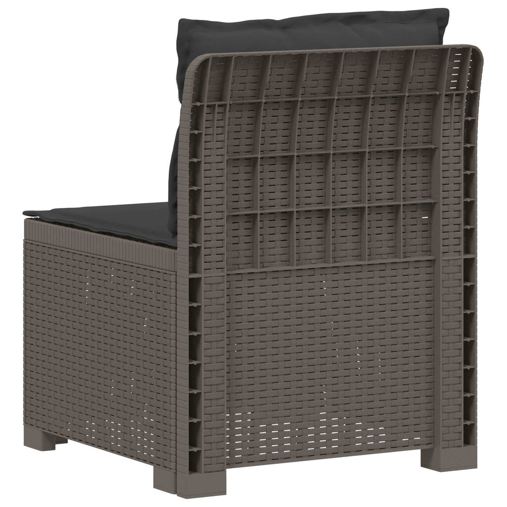 vidaXL Sofa Ogrodowa 1-osobowa z Poduszkami w Wyglądzie Rattanowym PP