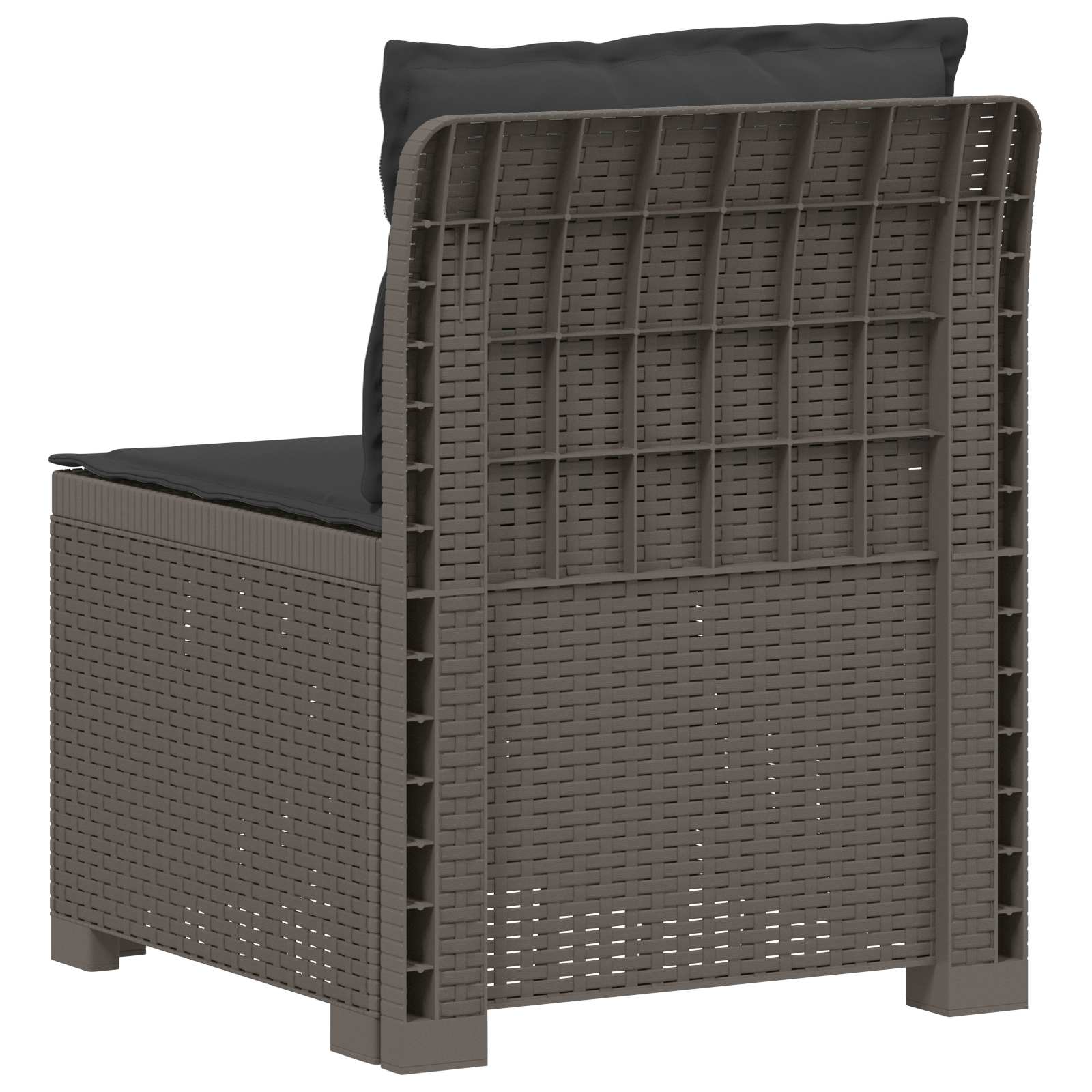 vidaXL Sofa Ogrodowa 1-osobowa z Poduszkami w Wyglądzie Rattanowym PP