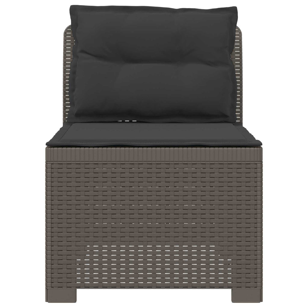 vidaXL Sofa Ogrodowa 1-osobowa z Poduszkami w Wyglądzie Rattanowym PP