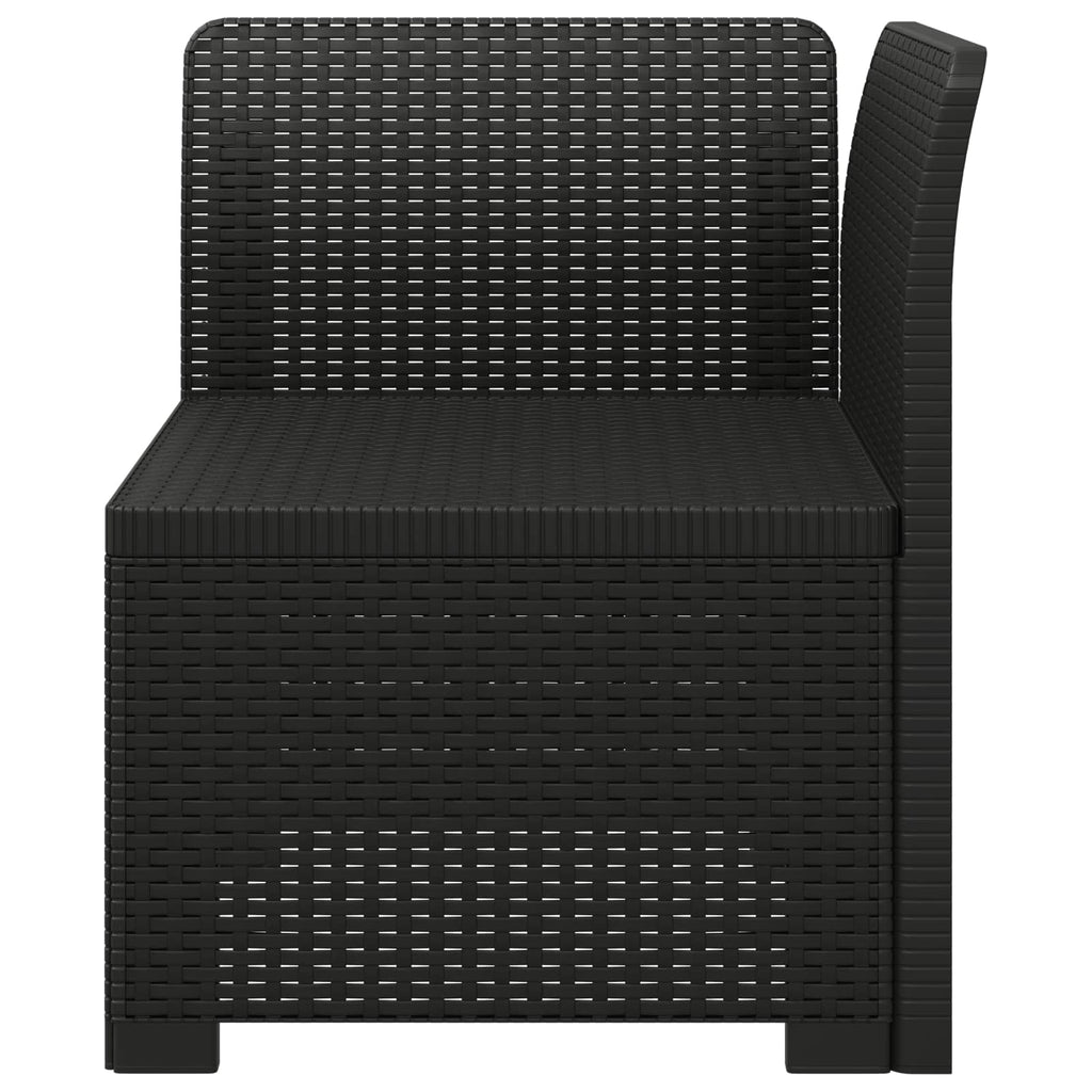 vidaXL Sofa Ogrodowa 1-osobowa w Wyglądzie Rattanowym PP antracytowy