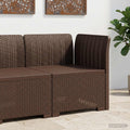 vidaXL Sofa Ogrodowa 1-osobowa w Wyglądzie Rattanowym PP brązowy