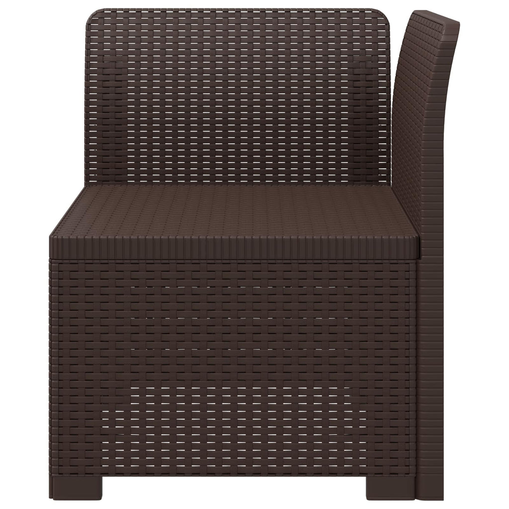 vidaXL Sofa Ogrodowa 1-osobowa w Wyglądzie Rattanowym PP brązowy