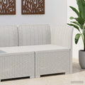 vidaXL Sofa Ogrodowa 1-osobowa w Wyglądzie Rattanowym PP Biały