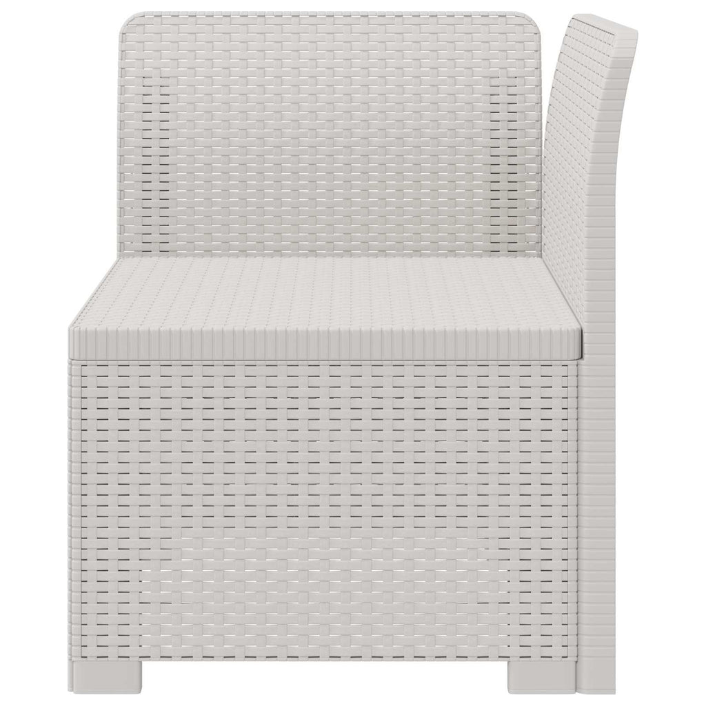 vidaXL Sofa Ogrodowa 1-osobowa w Wyglądzie Rattanowym PP Biały