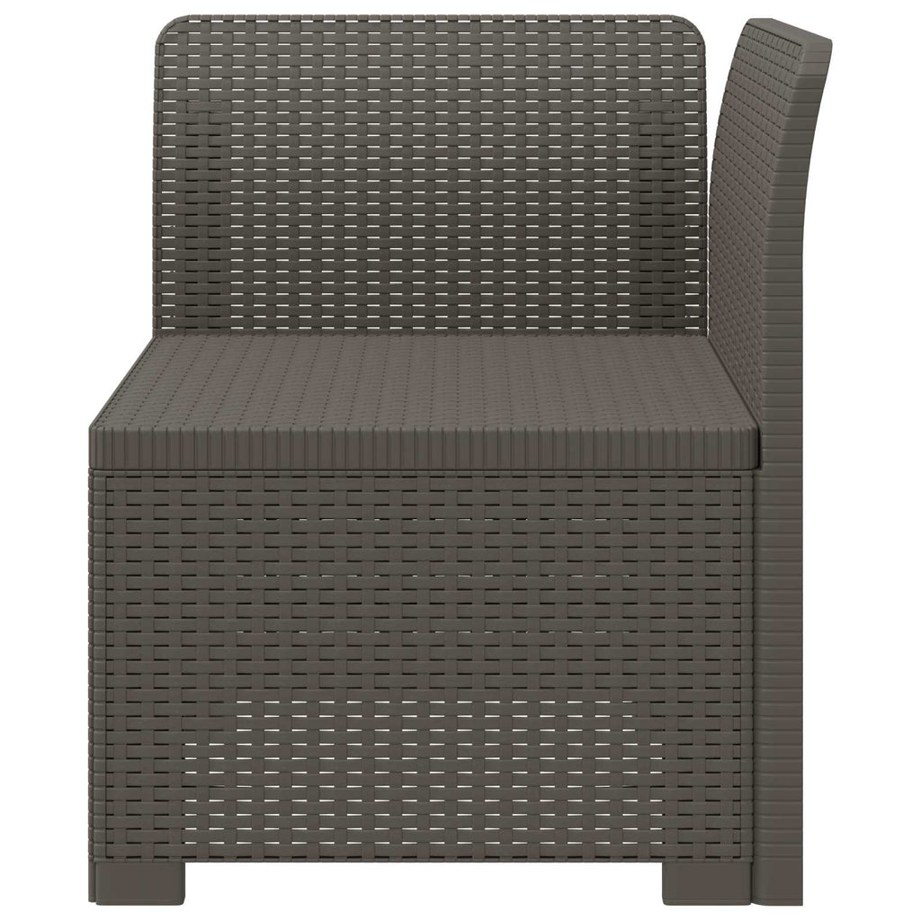 vidaXL Sofa Ogrodowa 1-osobowa w Wyglądzie Rattanowym PP jasnoszary
