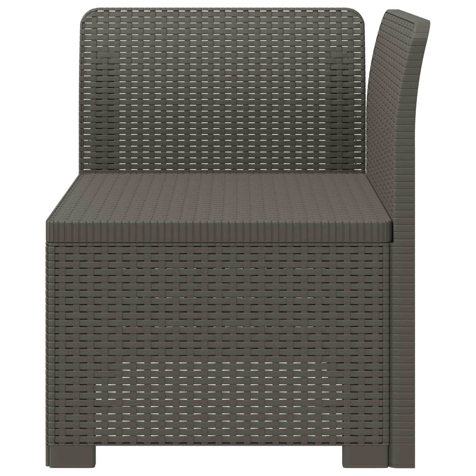 vidaXL Sofa Ogrodowa 1-osobowa w Wyglądzie Rattanowym PP jasnoszary