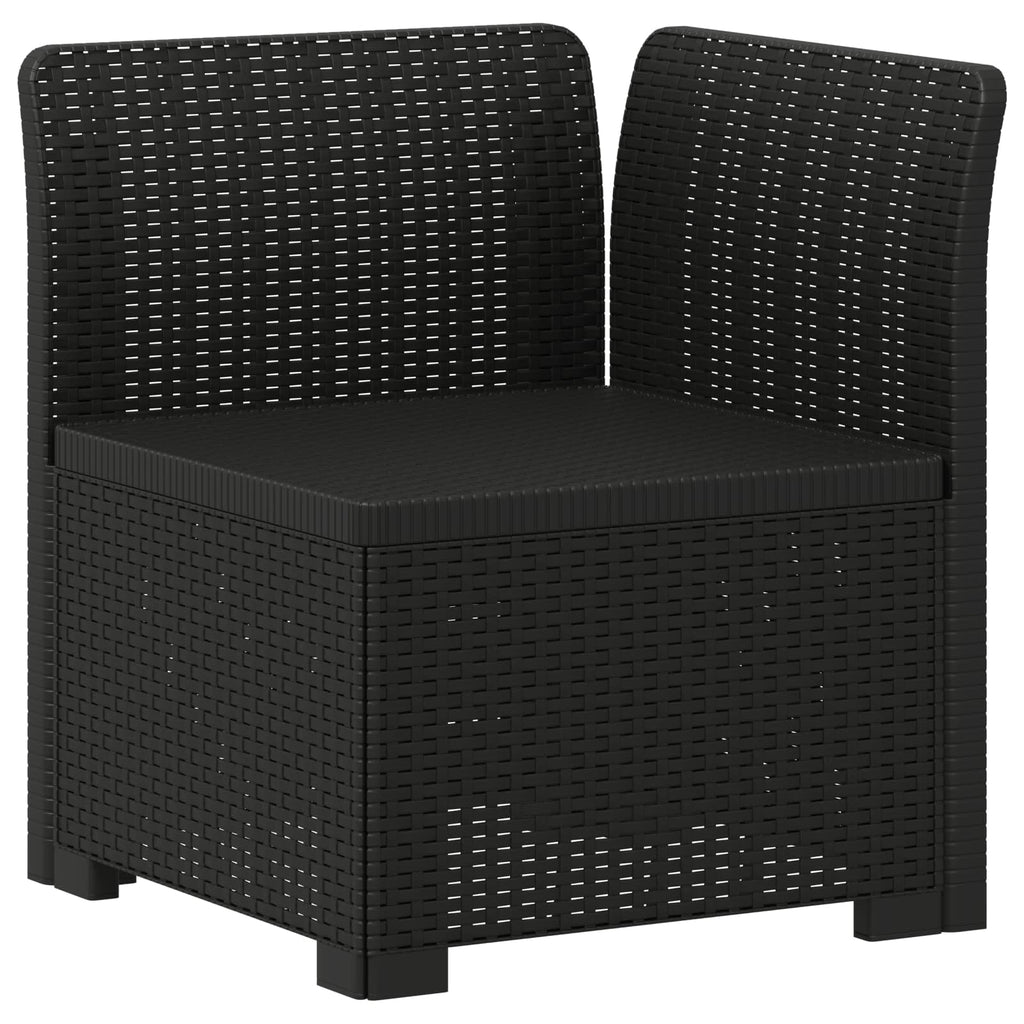 vidaXL Sofa Ogrodowa 1-osobowa z Poduszką w Wyglądzie Rattanowym PP
