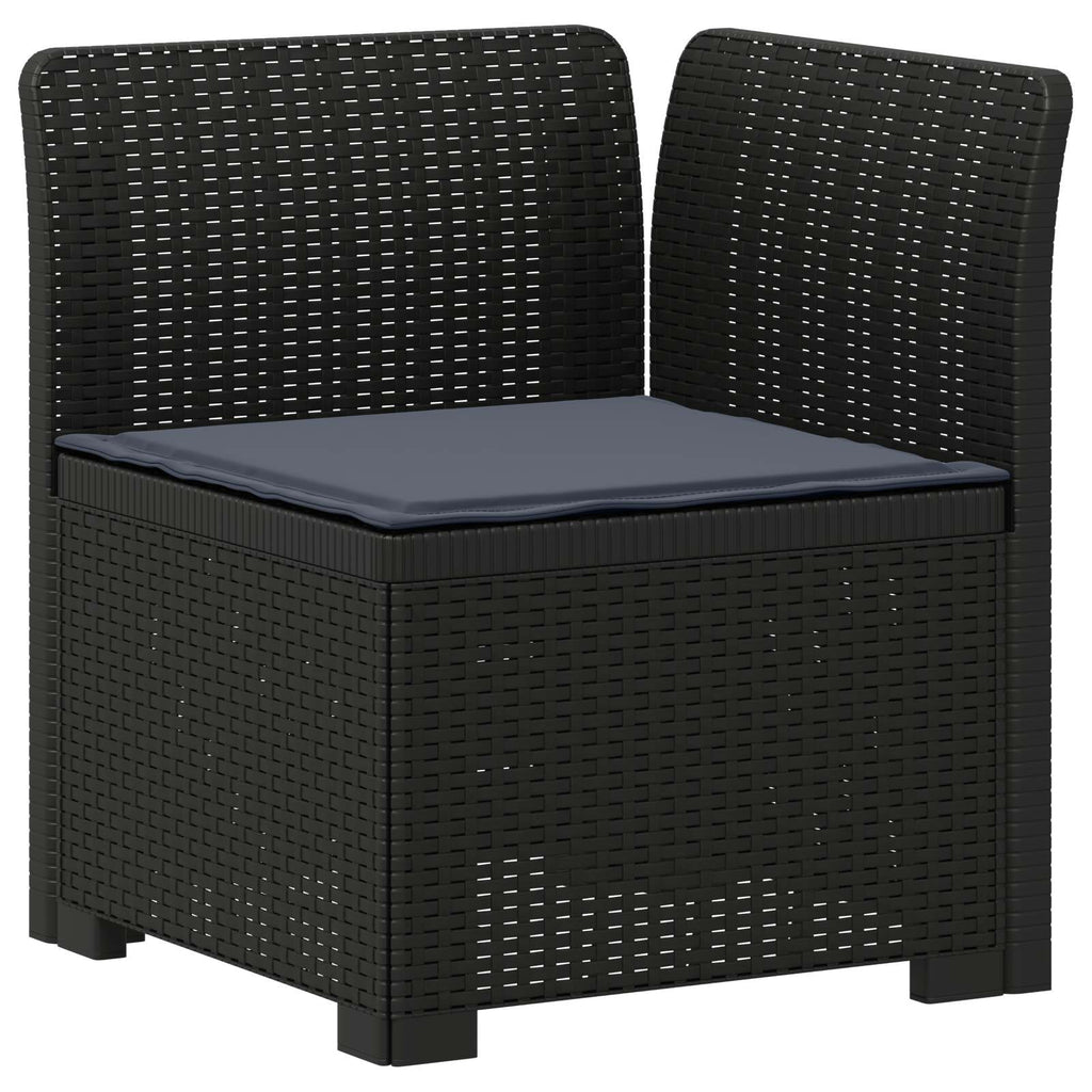 vidaXL Sofa Ogrodowa 1-osobowa z Poduszką w Wyglądzie Rattanowym PP