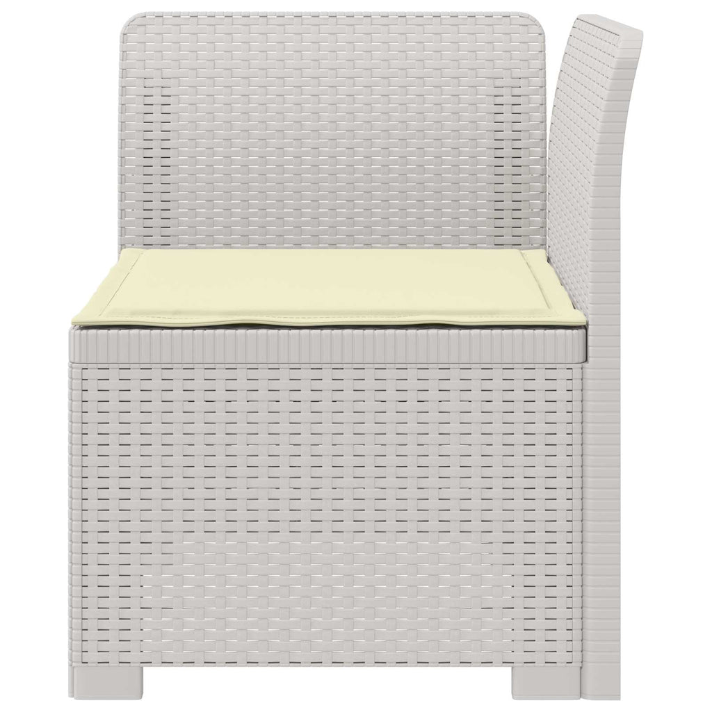 vidaXL Sofa Ogrodowa 1-osobowa z Poduszką w Wyglądzie Rattanowym PP