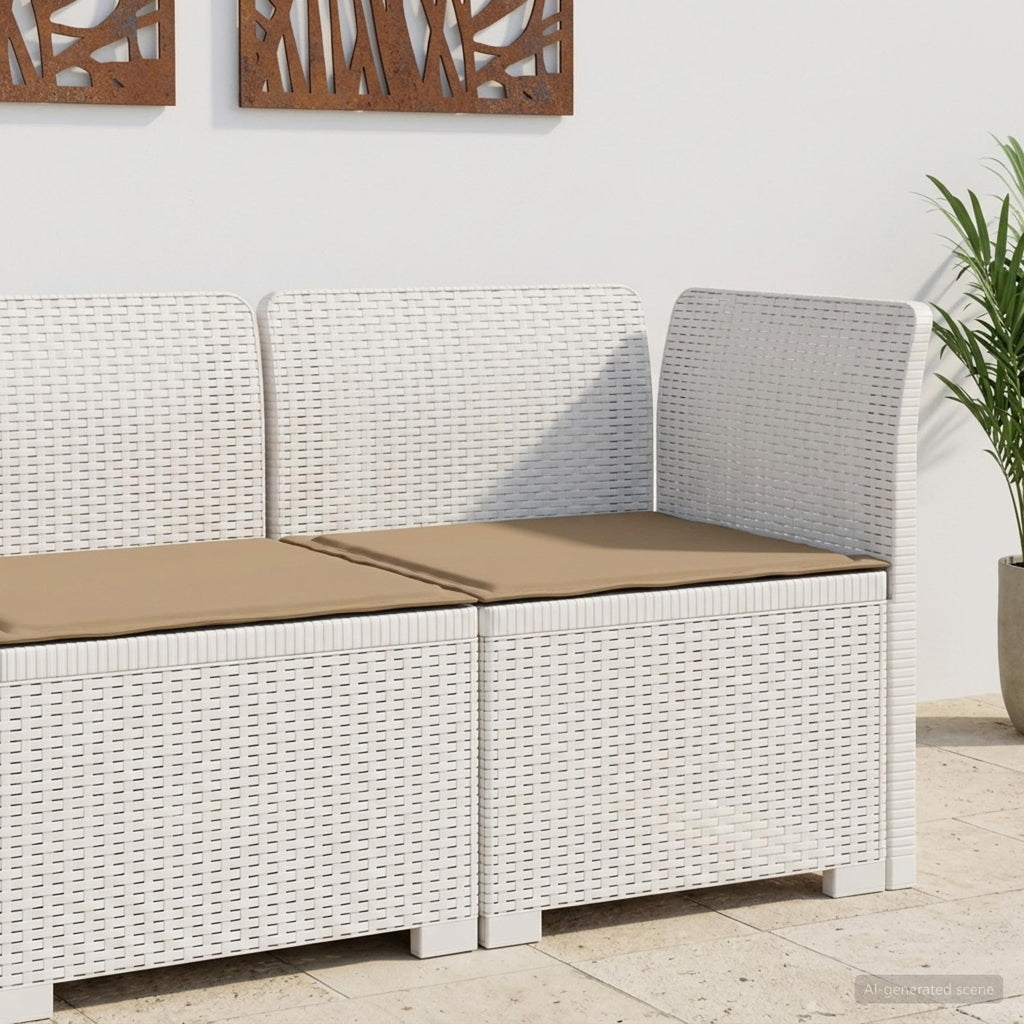 vidaXL Sofa Ogrodowa 1-osobowa z Poduszką w Wyglądzie Rattanowym PP
