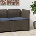 vidaXL Sofa Ogrodowa 1-osobowa z Poduszką w Wyglądzie Rattanowym PP