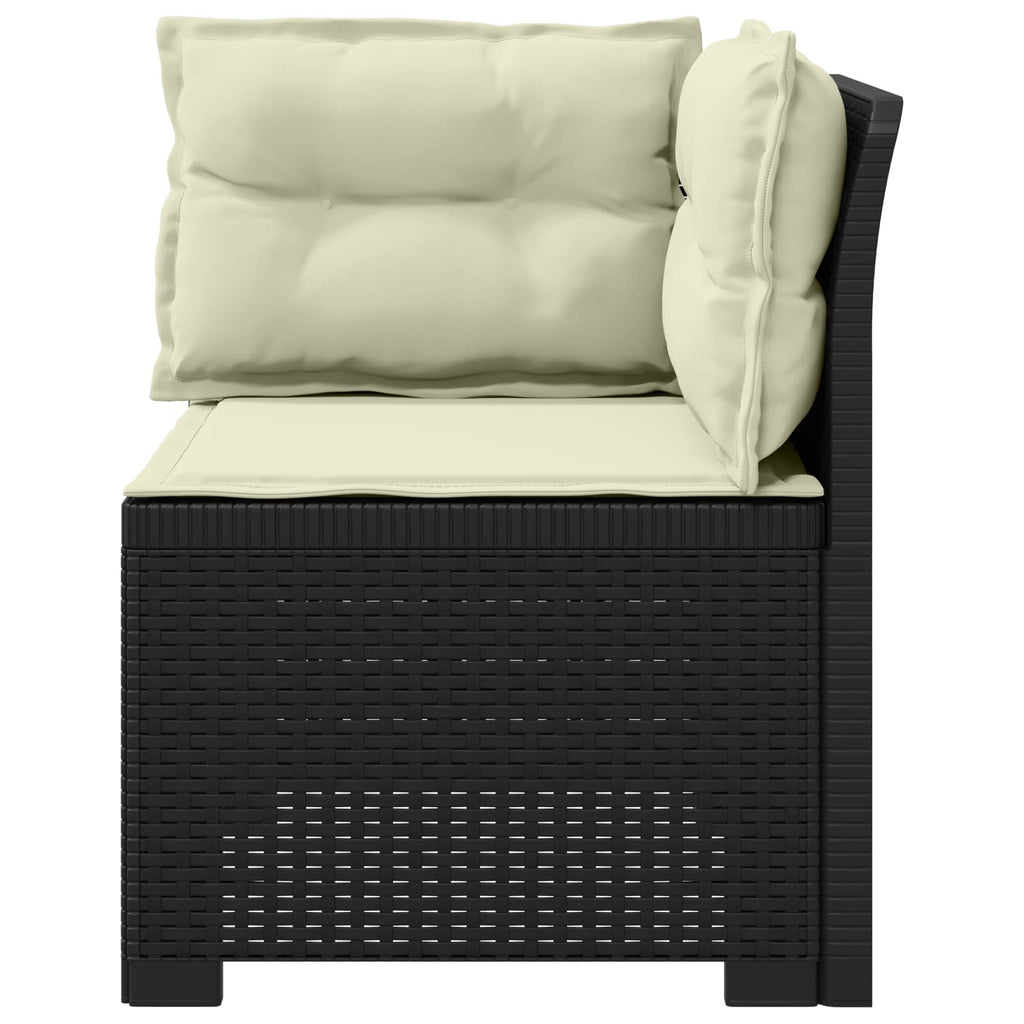 vidaXL Sofa Ogrodowa 1-osobowa z Poduszkami w Wyglądzie Rattanowym PP