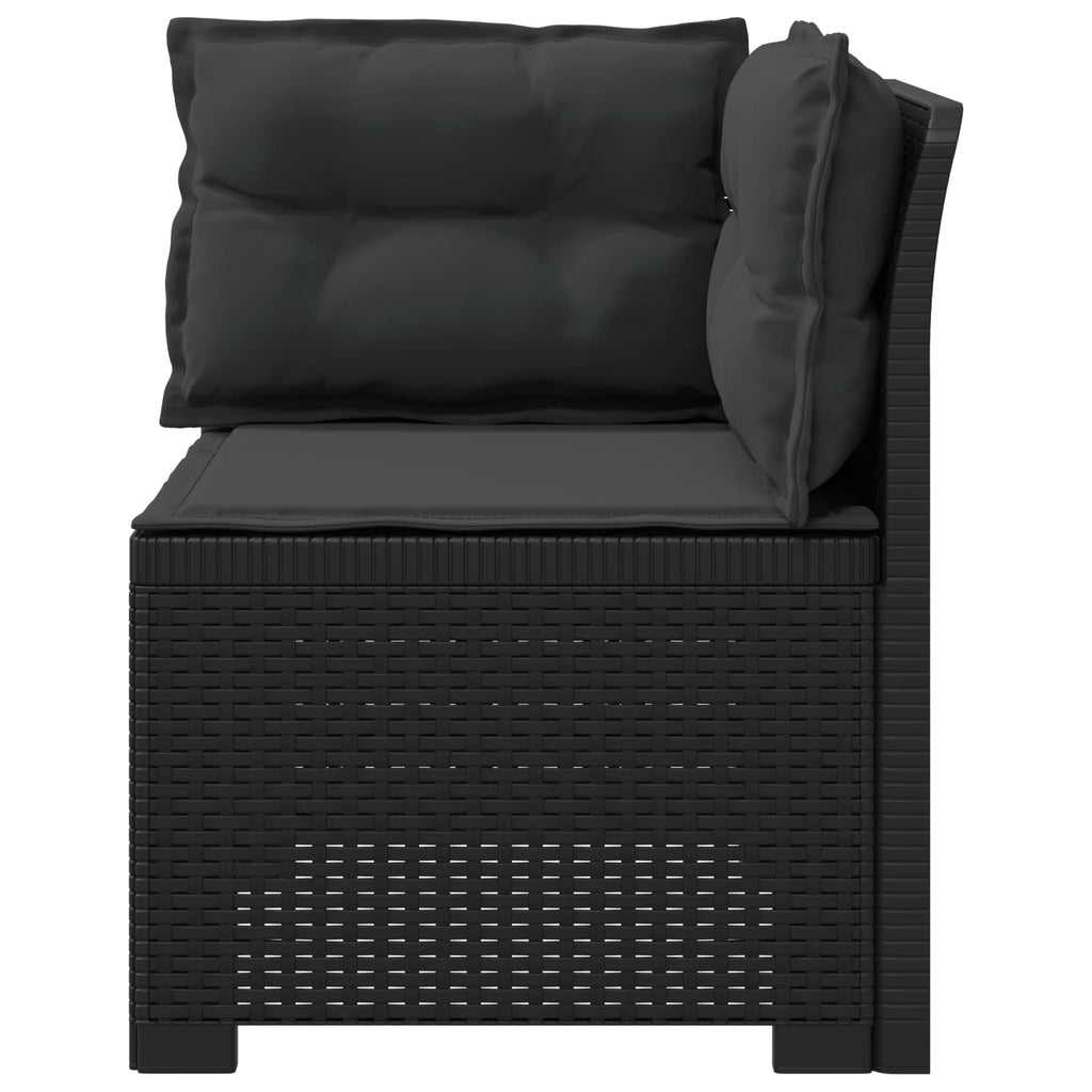 vidaXL Sofa Ogrodowa 1-osobowa z Poduszkami w Wyglądzie Rattanowym PP
