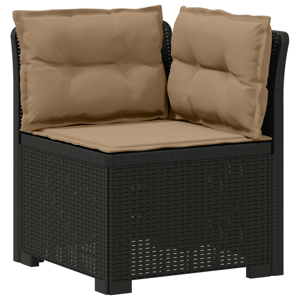vidaXL Sofa Ogrodowa 1-osobowa z Poduszkami w Wyglądzie Rattanowym PP
