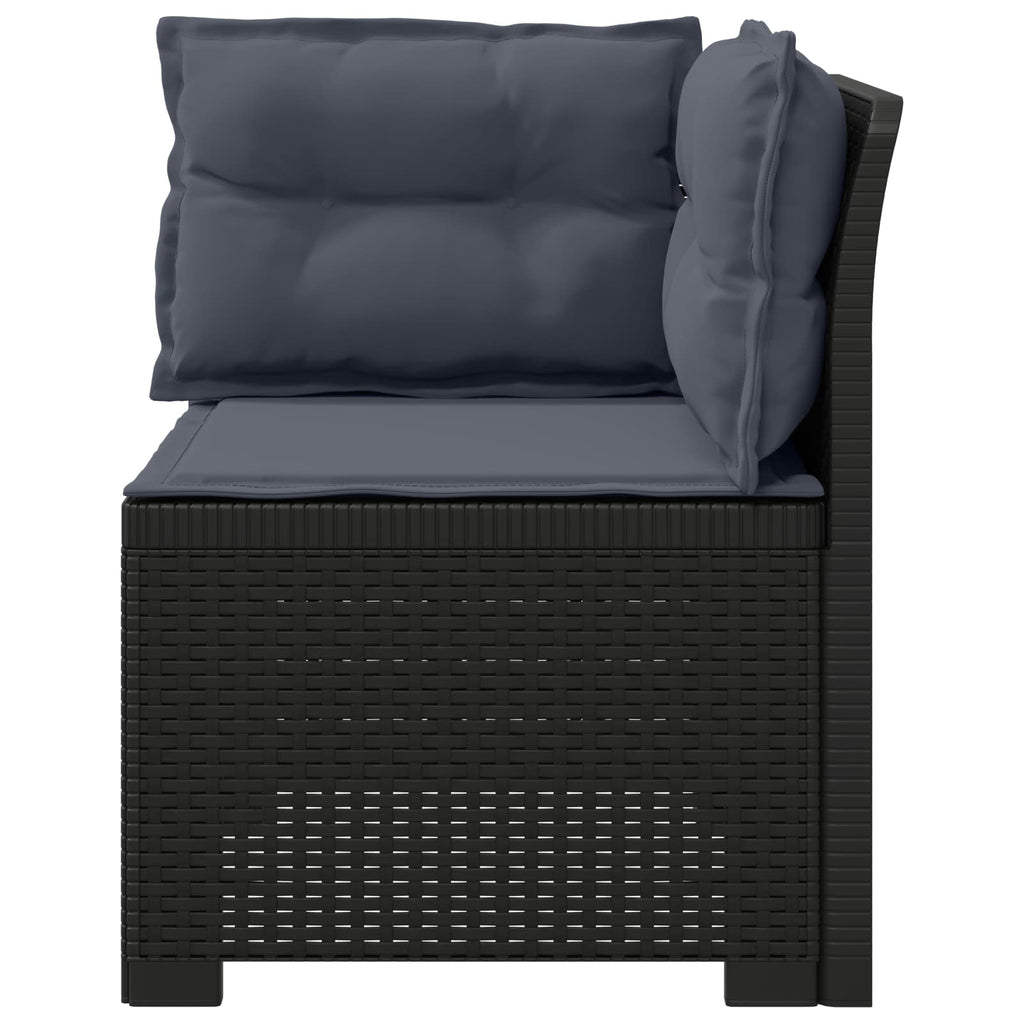 vidaXL Sofa Ogrodowa 1-osobowa z Poduszkami w Wyglądzie Rattanowym PP