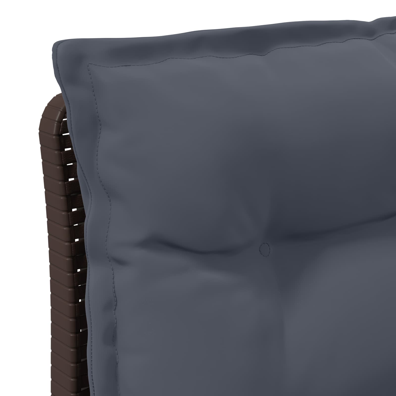 vidaXL Sofa Ogrodowa 1-osobowa z Poduszkami w Wyglądzie Rattanowym PP