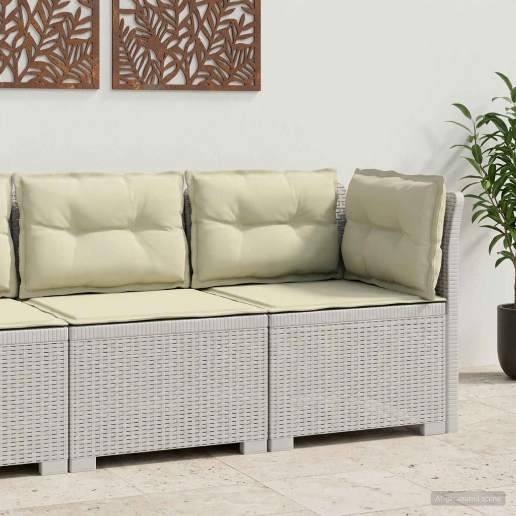 vidaXL Sofa Ogrodowa 1-osobowa z Poduszkami w Wyglądzie Rattanowym PP