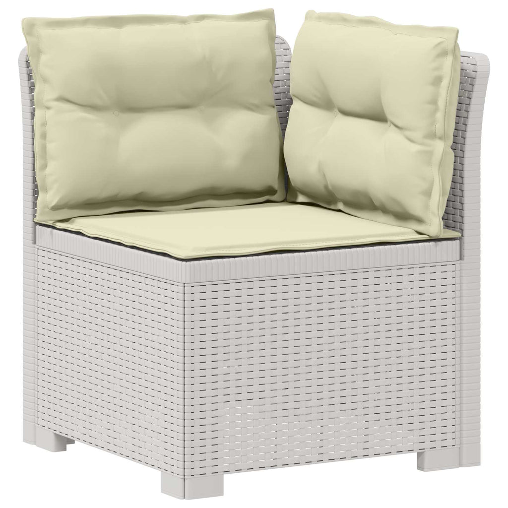 vidaXL Sofa Ogrodowa 1-osobowa z Poduszkami w Wyglądzie Rattanowym PP