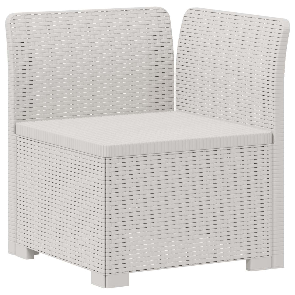 vidaXL Sofa Ogrodowa 1-osobowa z Poduszkami w Wyglądzie Rattanowym PP