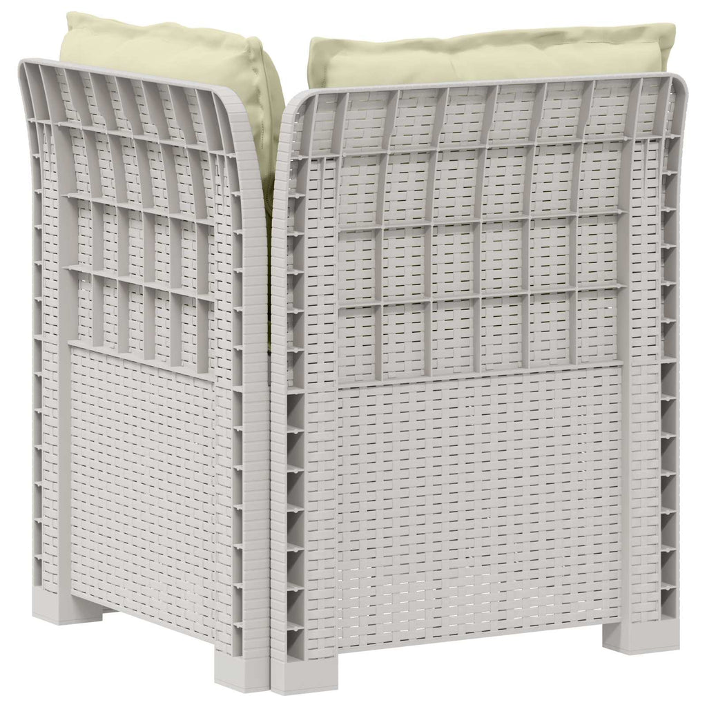 vidaXL Sofa Ogrodowa 1-osobowa z Poduszkami w Wyglądzie Rattanowym PP