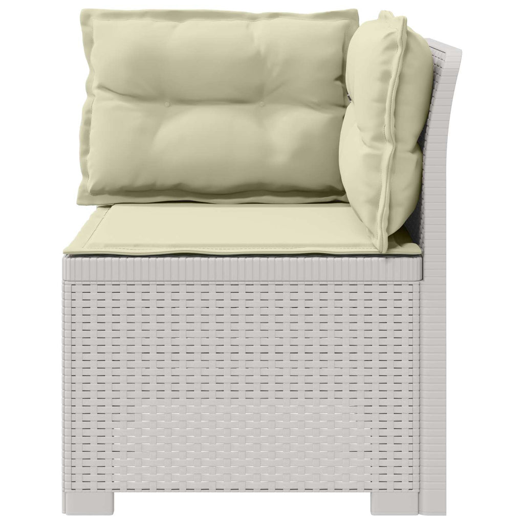 vidaXL Sofa Ogrodowa 1-osobowa z Poduszkami w Wyglądzie Rattanowym PP