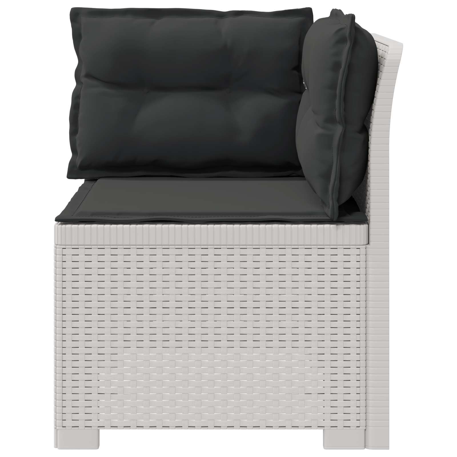 vidaXL Sofa Ogrodowa 1-osobowa z Poduszkami w Wyglądzie Rattanowym PP