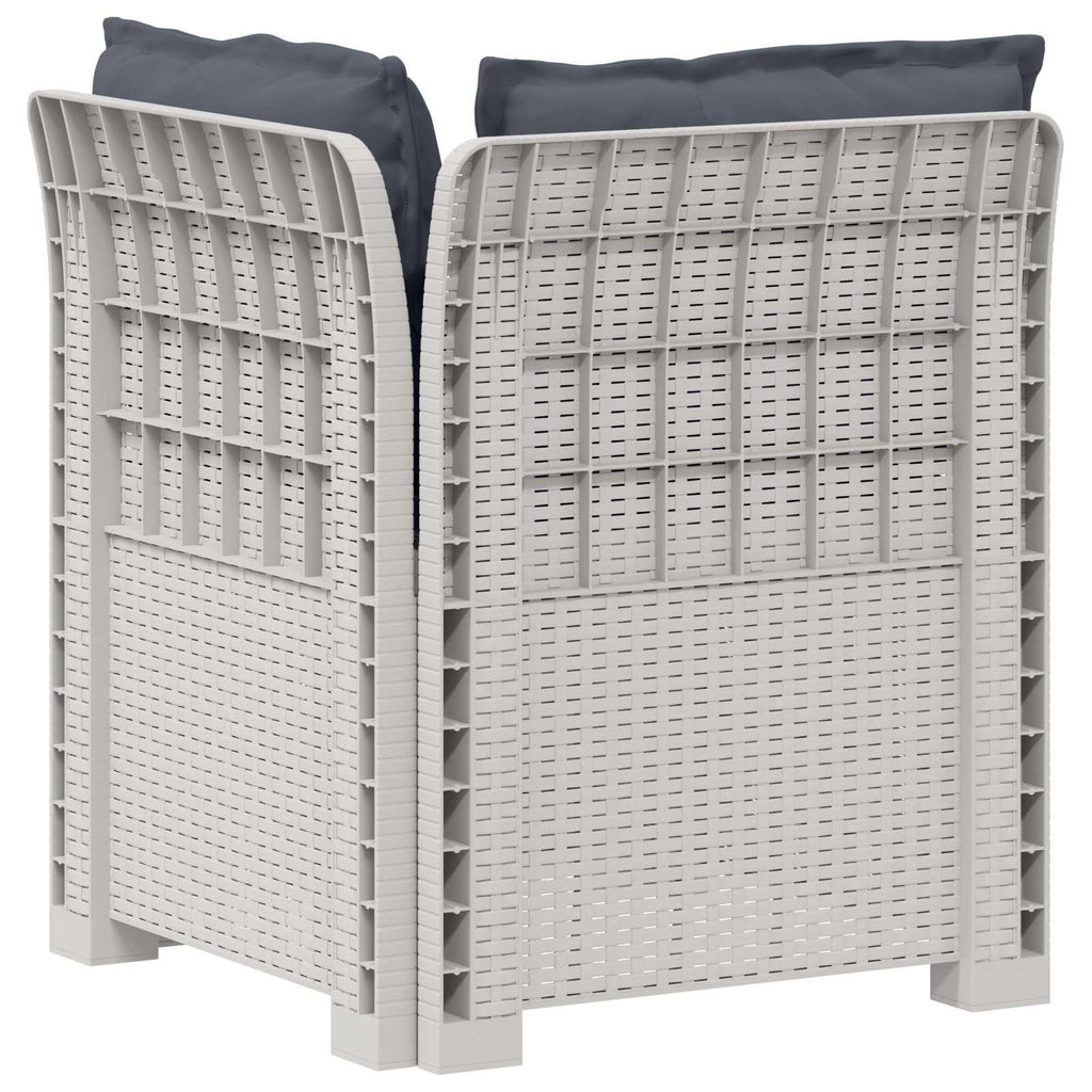 vidaXL Sofa Ogrodowa 1-osobowa z Poduszkami w Wyglądzie Rattanowym PP