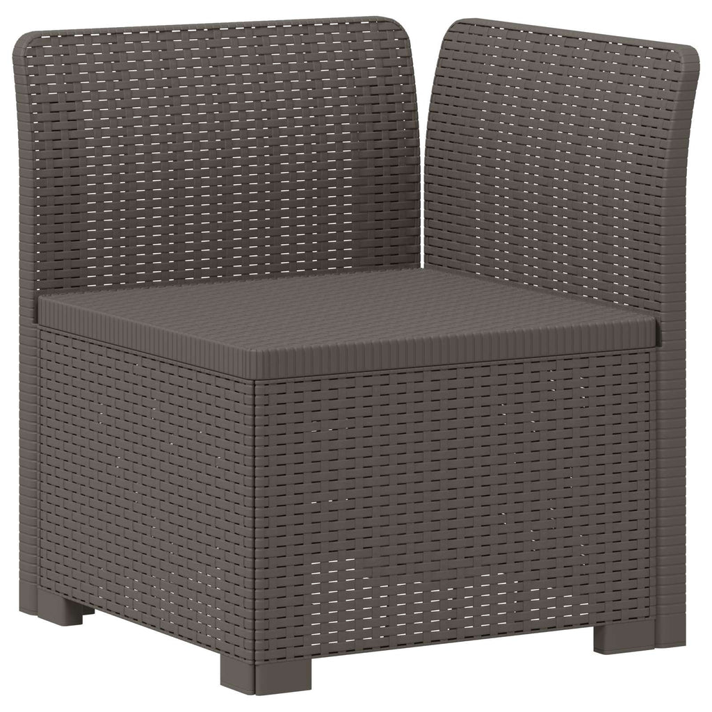 vidaXL Sofa Ogrodowa 1-osobowa z Poduszkami w Wyglądzie Rattanowym PP