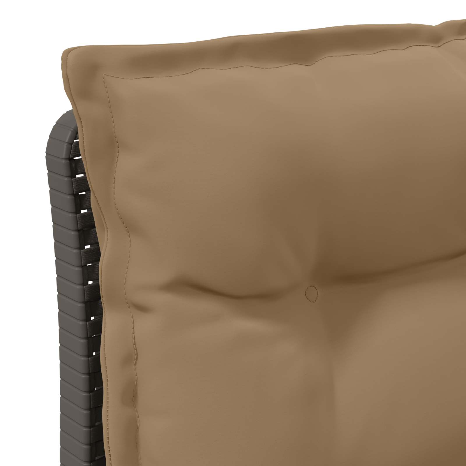 vidaXL Sofa Ogrodowa 1-osobowa z Poduszkami w Wyglądzie Rattanowym PP