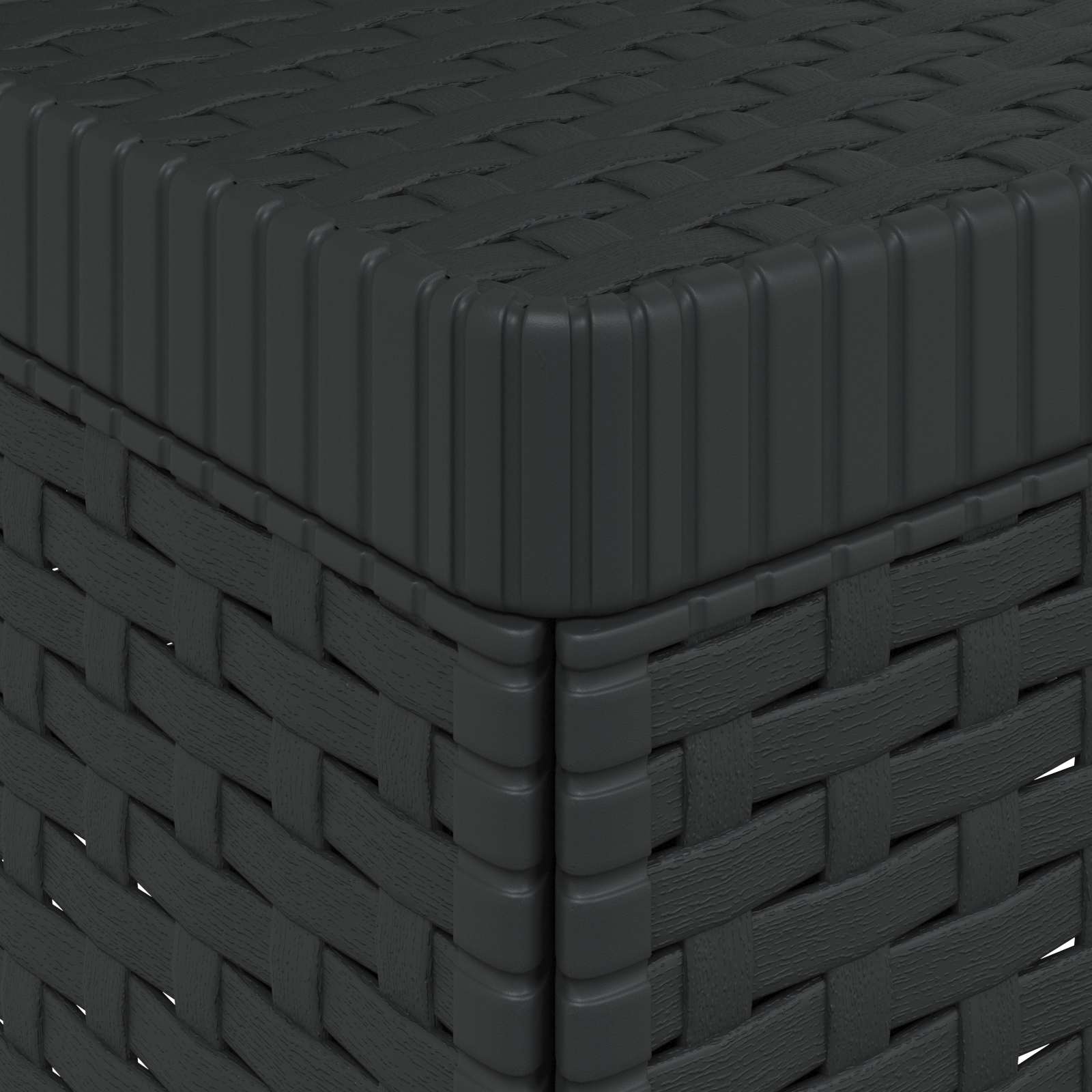vidaXL Sofa Ogrodowa 3-osobowa Rattanowa PP antracytowy